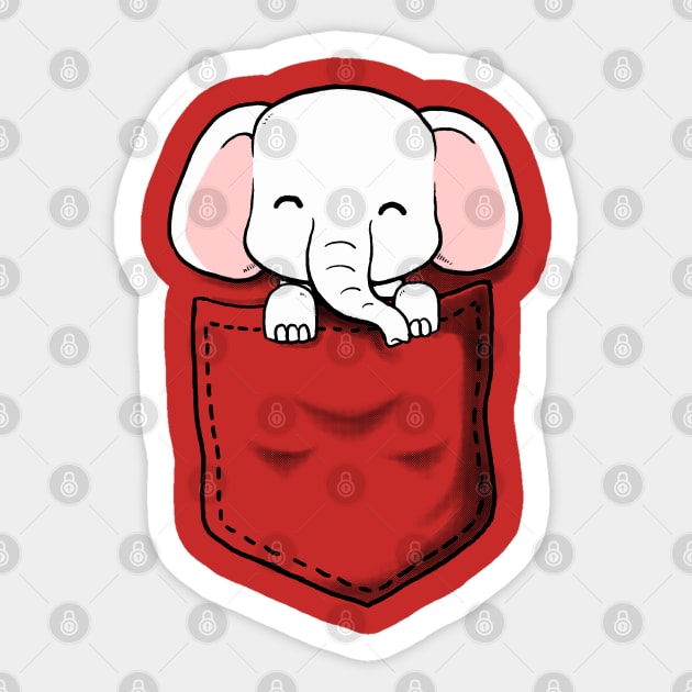 Elephant Pocket Sticker by fathi